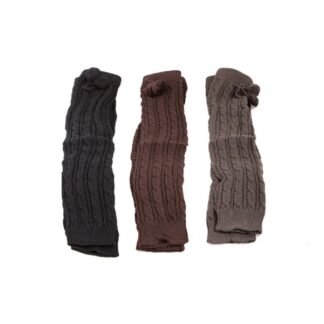 Tall gaiters with PON PON tassels