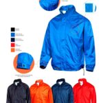 Windproof and waterproof jacket with fabric lining and hood Unisex Fageo 502