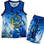 Σετ εμφάνισης μπάσκετ παιδικό Golden State Warriors Stephen Curry(Μπλε 2023)