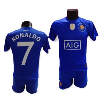 Σετ Ποδοσφαίρου Παιδικό Manchester United Vintage Cristiano Μπλέ 3η εμφάνιση 2008-2009 Replica