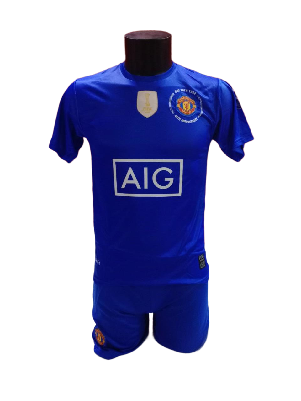 Σετ Ποδοσφαίρου Παιδικό Manchester United Vintage Cristiano Μπλέ 3η εμφάνιση 2008-2009 Replica - Image 2