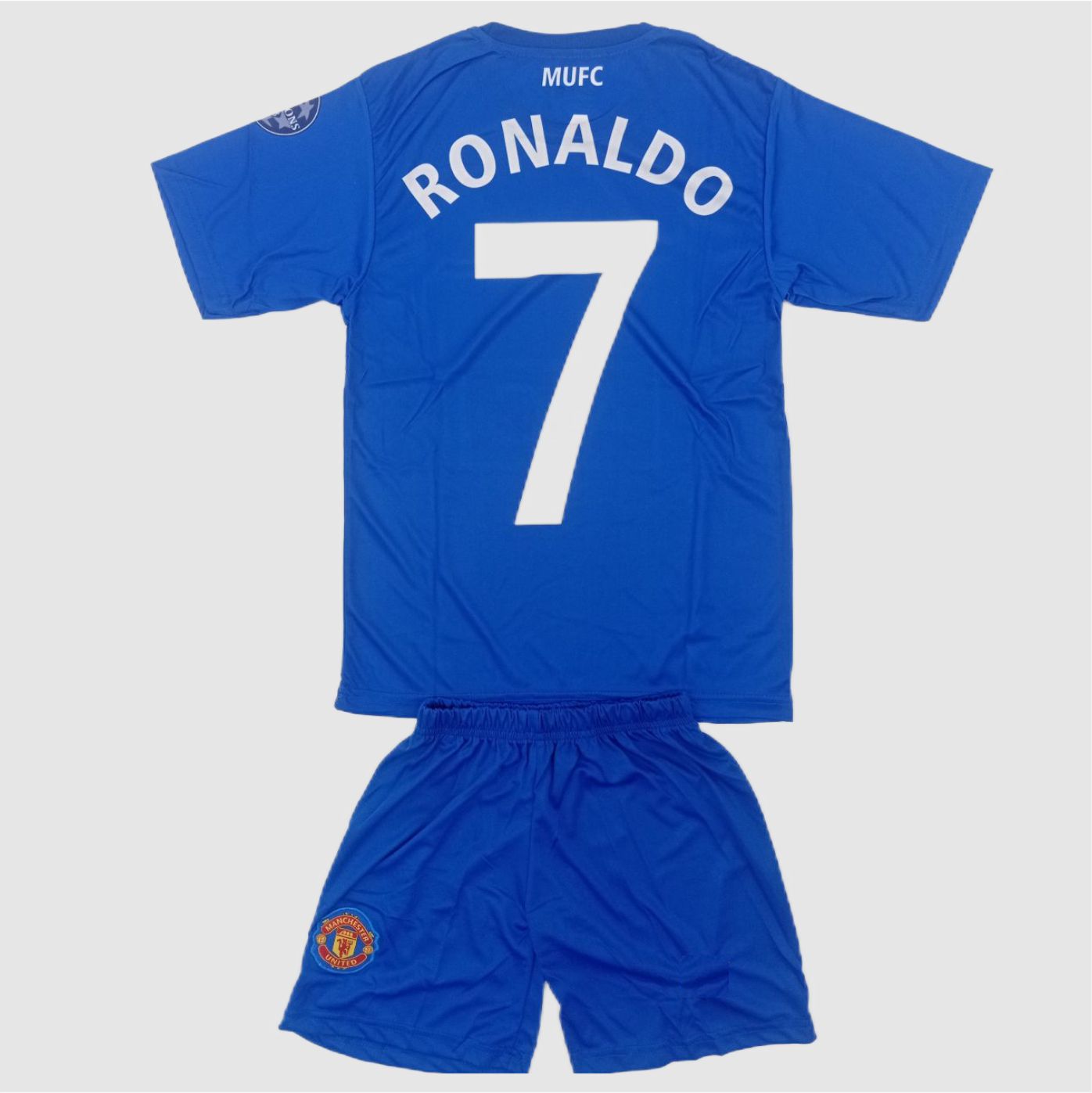 Σετ Ποδοσφαίρου Παιδικό Manchester United Vintage Cristiano Μπλέ 3η εμφάνιση 2008-2009 Replica - Image 5