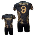 Σετ Ποδοσφαίρου Real Madrid Kylian Mbappé Dragon Black 2024-2025 Replica