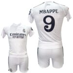 Σετ Ποδοσφαίρου Παιδικό Real Madrid Kylian Mbappé Άσπρο 2024-2025 Replica