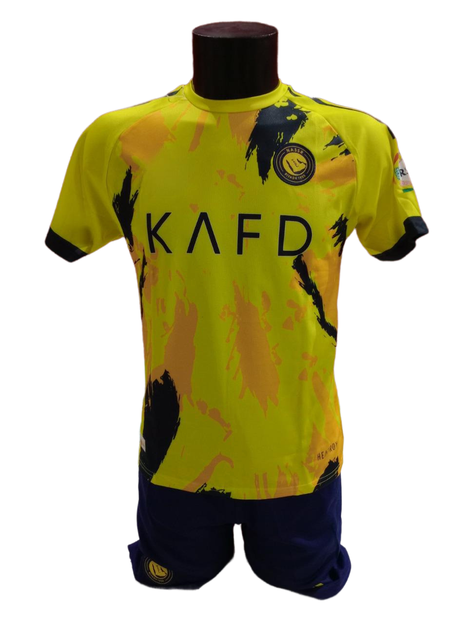 Σετ Ποδοσφαίρου Παιδικό Al Nassr Cristiano Ronaldo Κίτρινο Μπλέ 3η εμφάνιση 2025-2026 Replica - Image 5