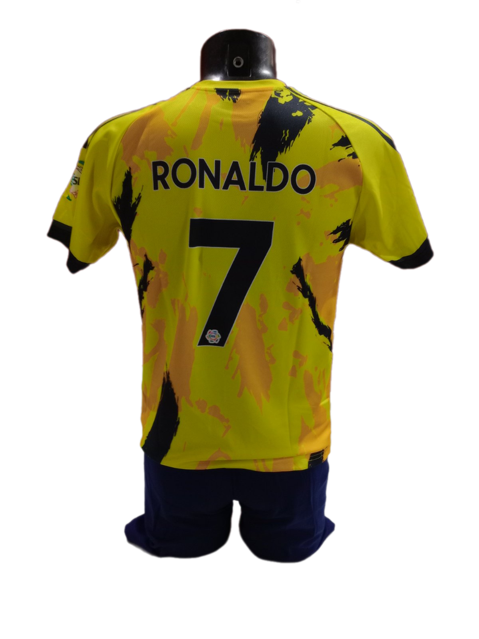 Σετ Ποδοσφαίρου Παιδικό Al Nassr Cristiano Ronaldo Κίτρινο Μπλέ 3η εμφάνιση 2025-2026 Replica - Image 4